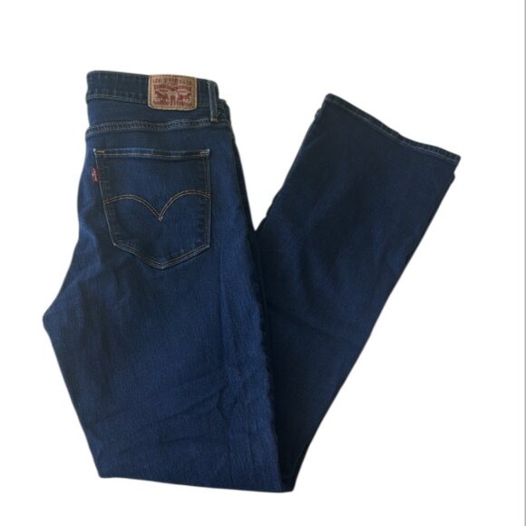 Levi's 725 High Rise Bootcut Women's Jeans Blue Wash Dark Ingigo Sz.30 - Picture 5 of 12